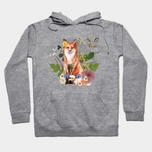 Pressed Flowers Fox Hoodie